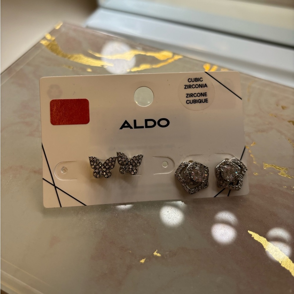 Aldo silver earrings studd